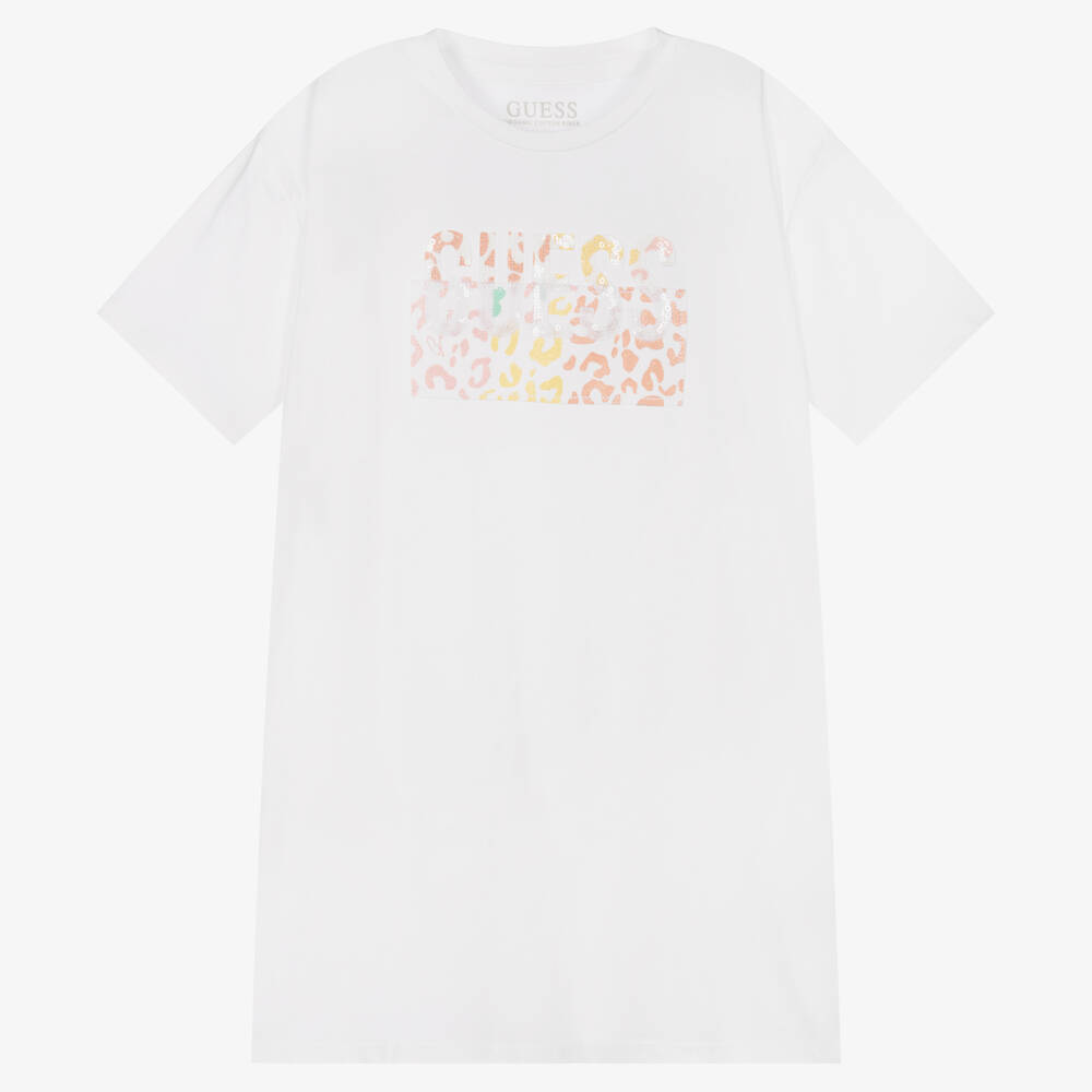 Guess-Teen Girls White Jersey Dress | Childrensalon Outlet