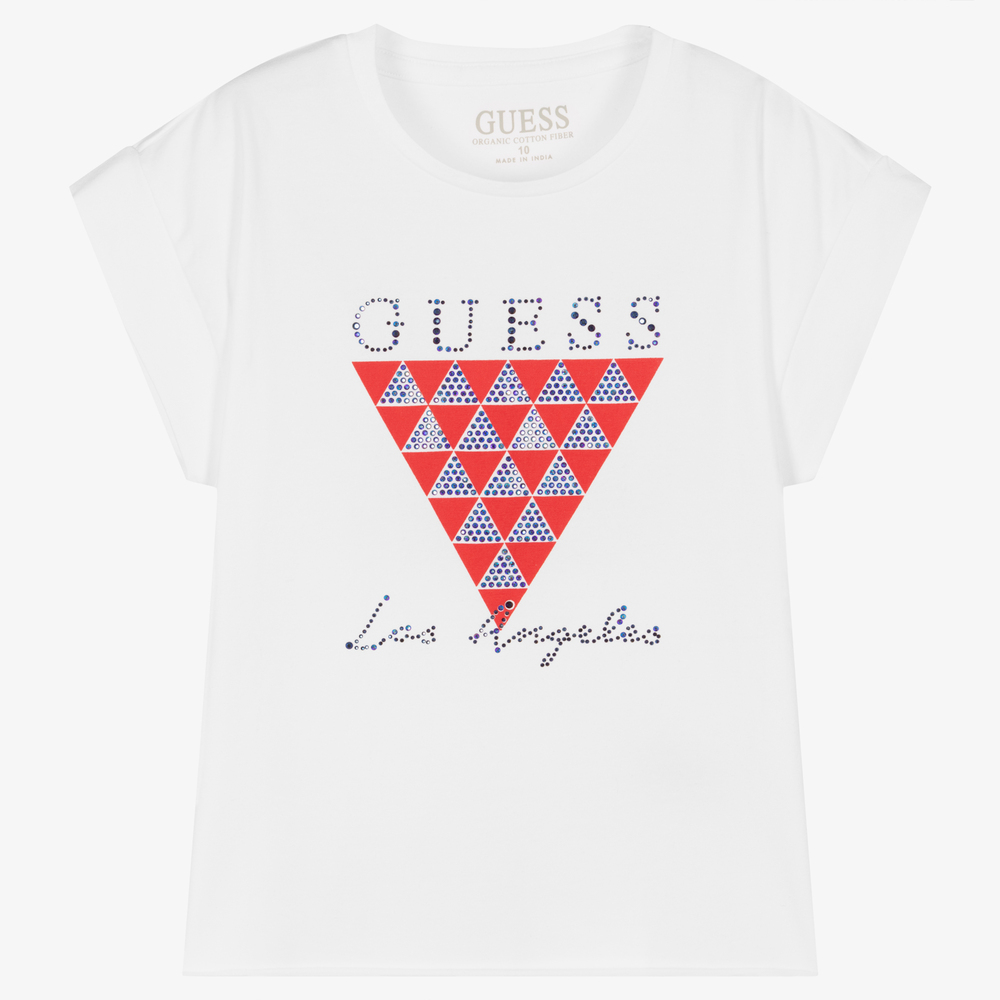 Guess - T-shirt blanc Ado fille | Childrensalon