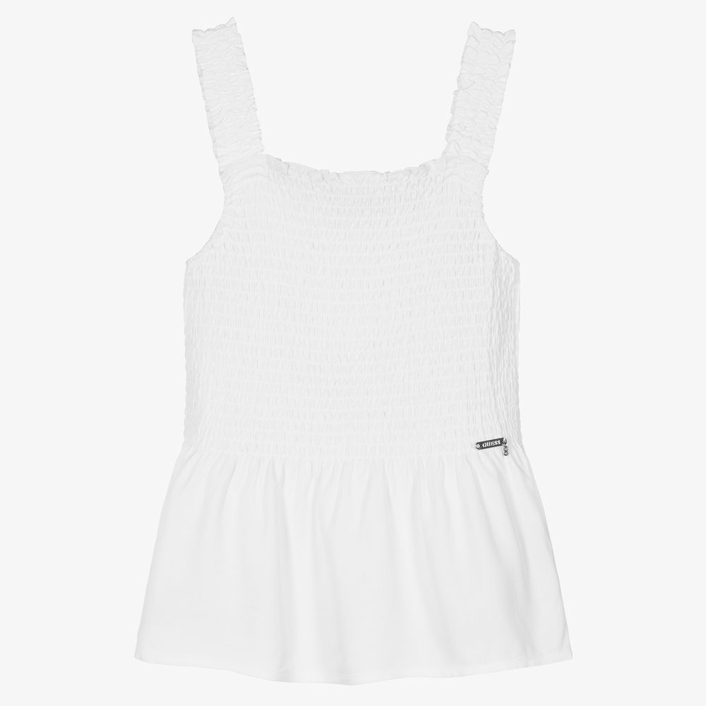 Guess - Teen Girls White Viscose Top | Childrensalon