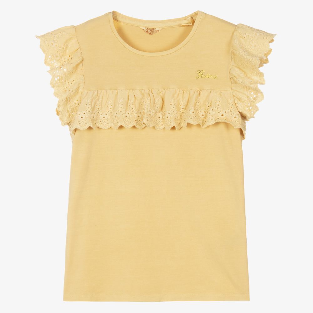 Guess - Gelbes Teen T-Shirt für Mädchen | Childrensalon