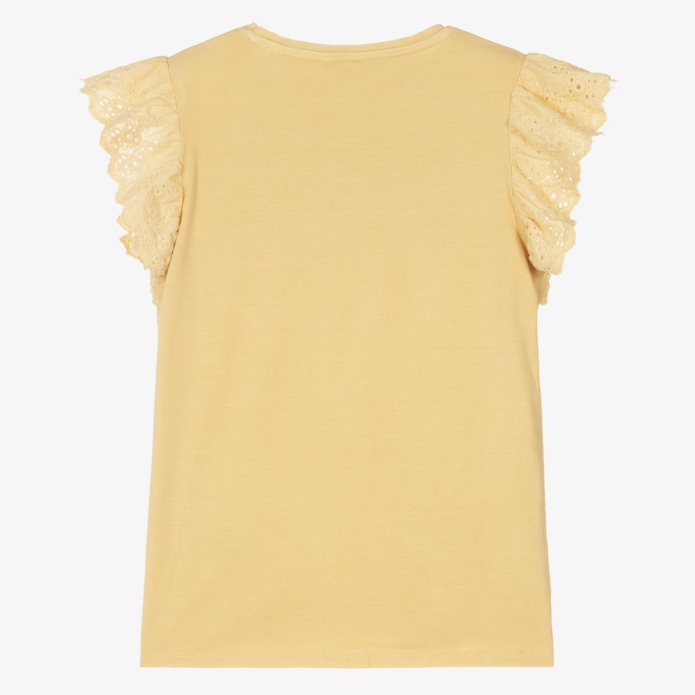 Guess-Желтая футболка для девочек-подростков | Childrensalon Outlet