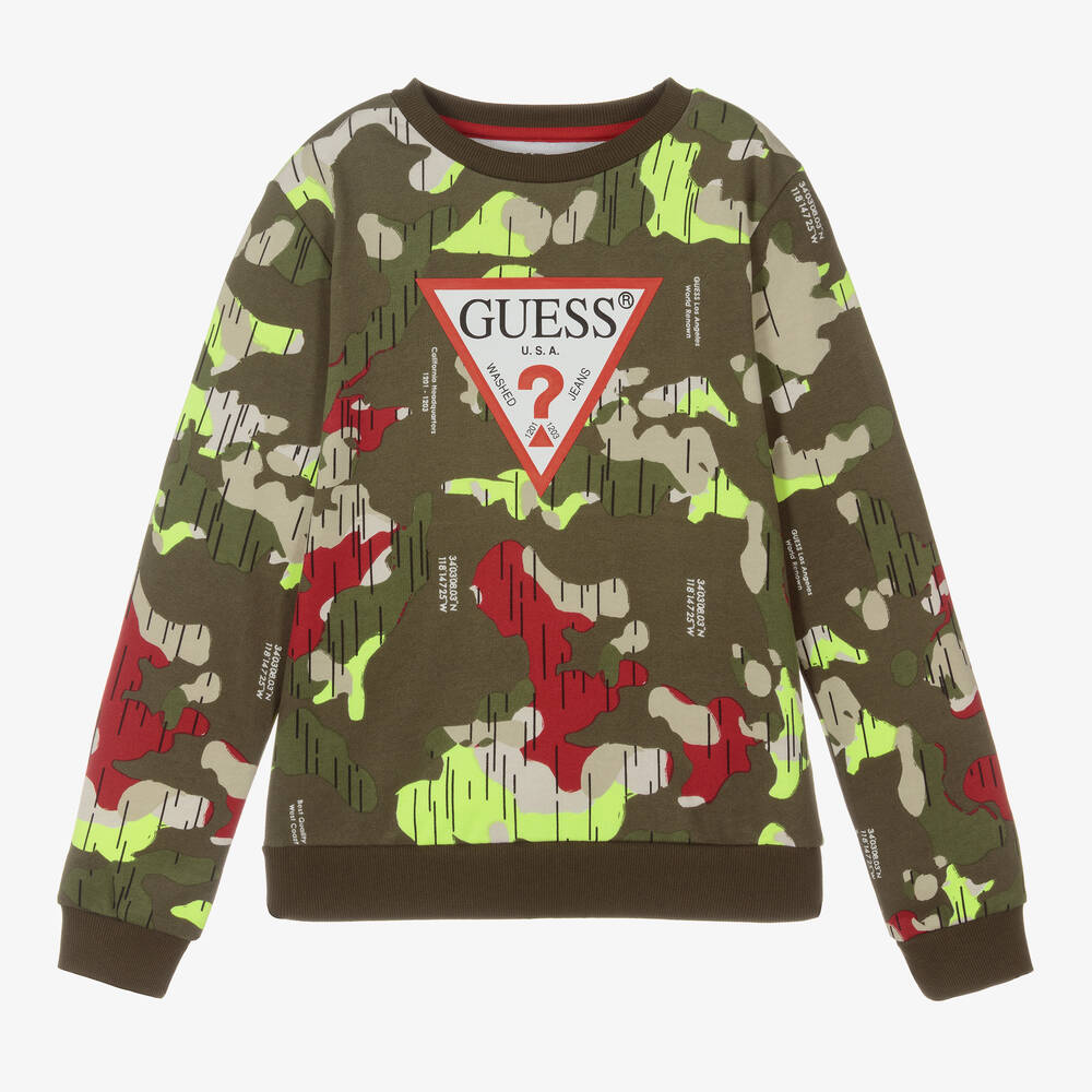 Guess - Sweat vert à logo ado | Childrensalon