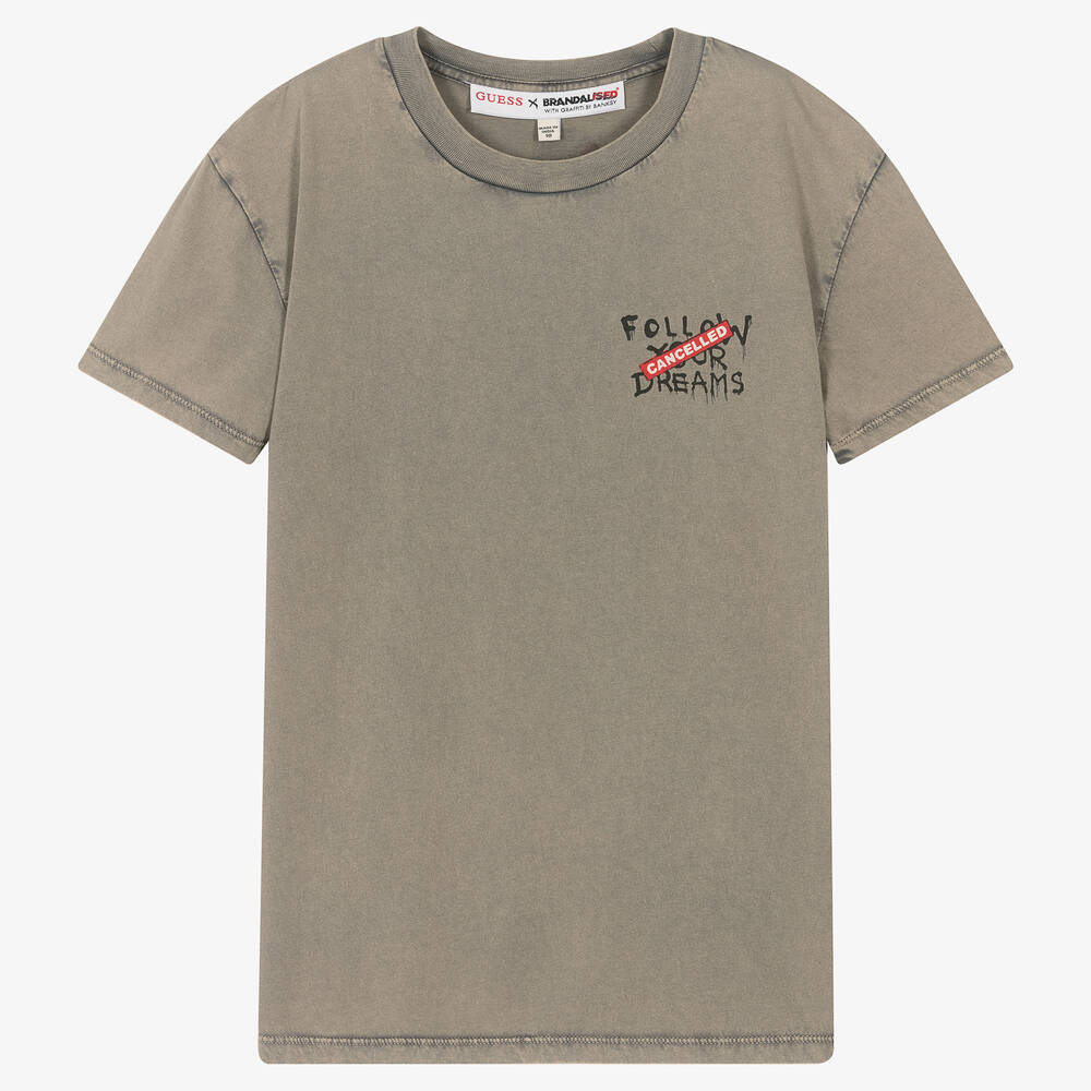 Guess - T-shirt gris imprimé ballons Ss ado | Childrensalon