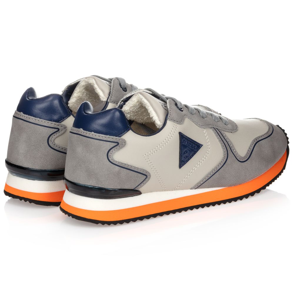 Guess - Teen Grey & Orange Trainers | Childrensalon Outlet
