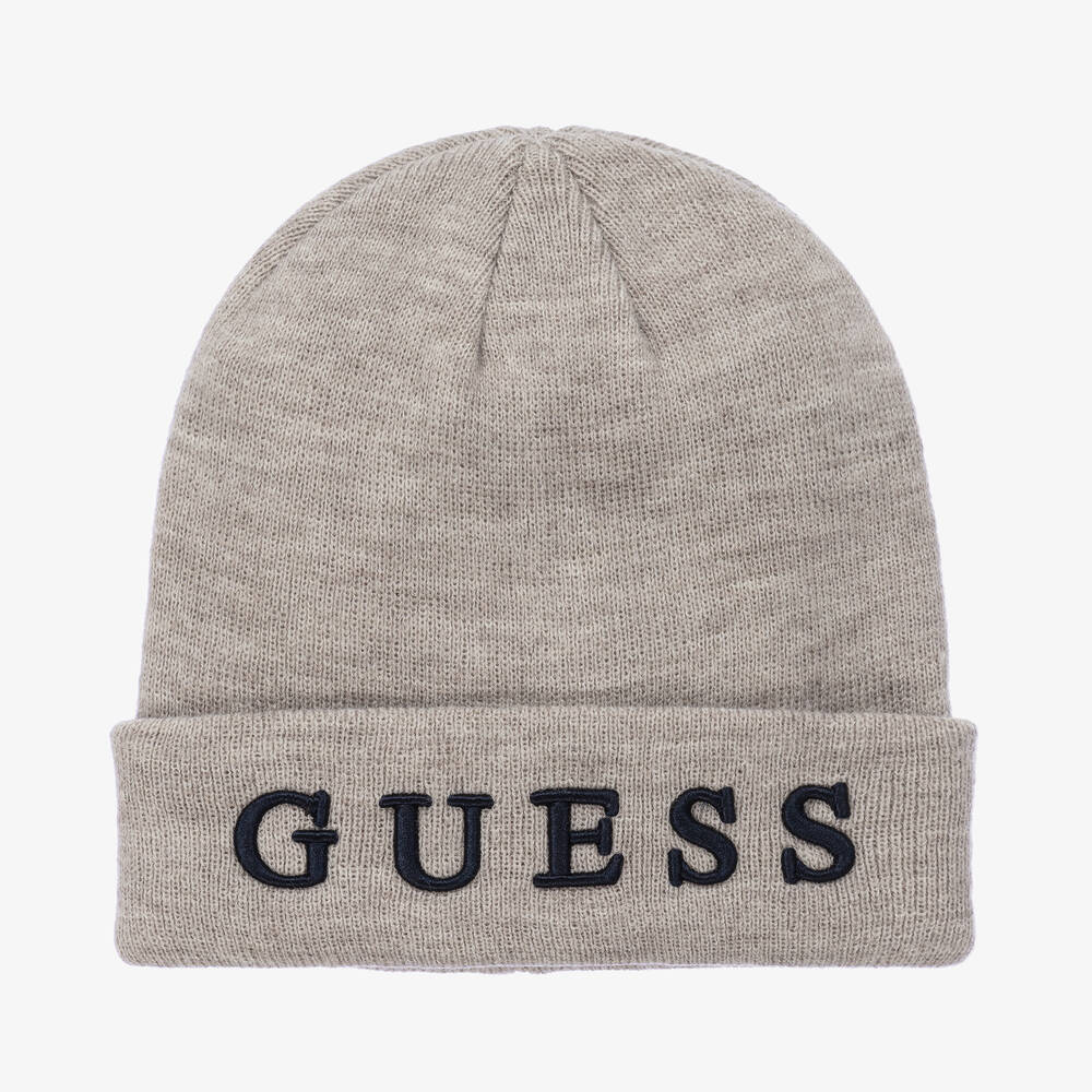 Guess - قبعة بيني تينز مزيج صوف لون رمادي  | Childrensalon