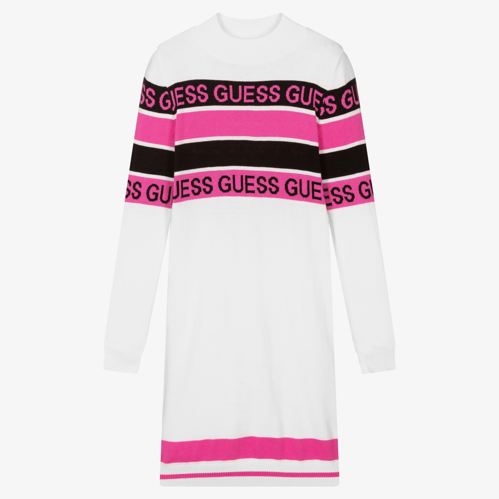 Guess - Кремовое трикотажное платье для подростков | Childrensalon