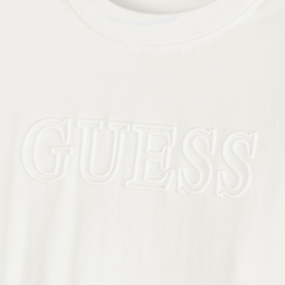 Guess-Teen Ivory Logo T-Shirt | Childrensalon Outlet