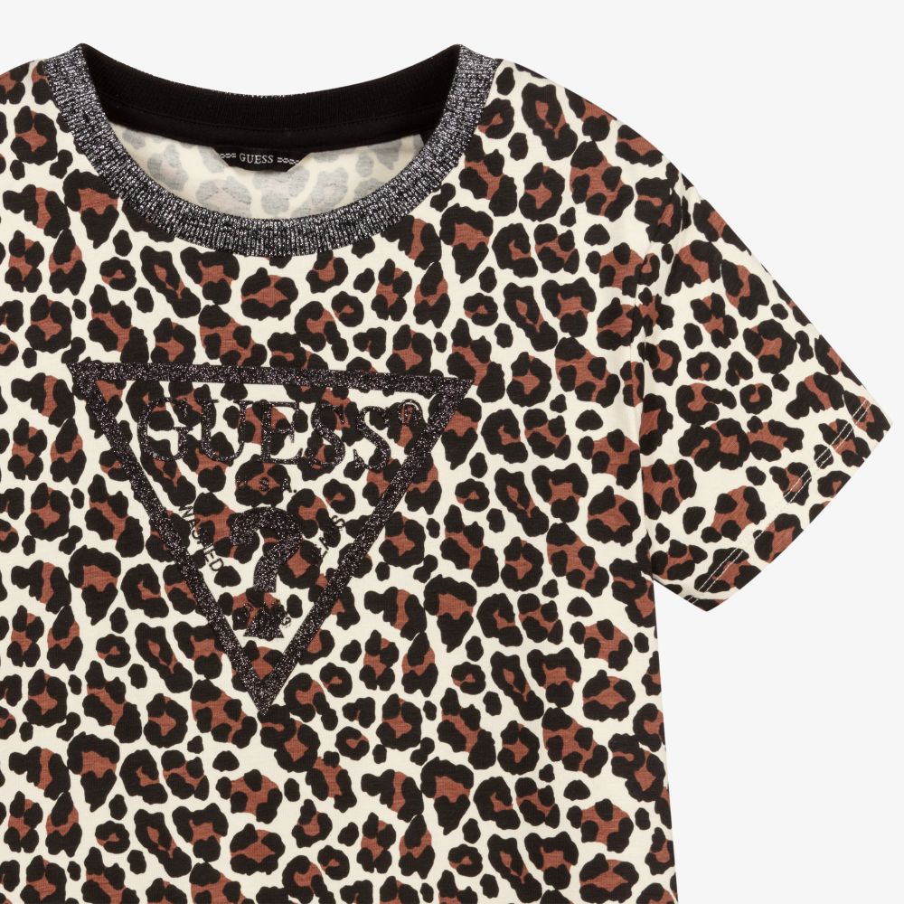 Guess leopard print shirt hotsell