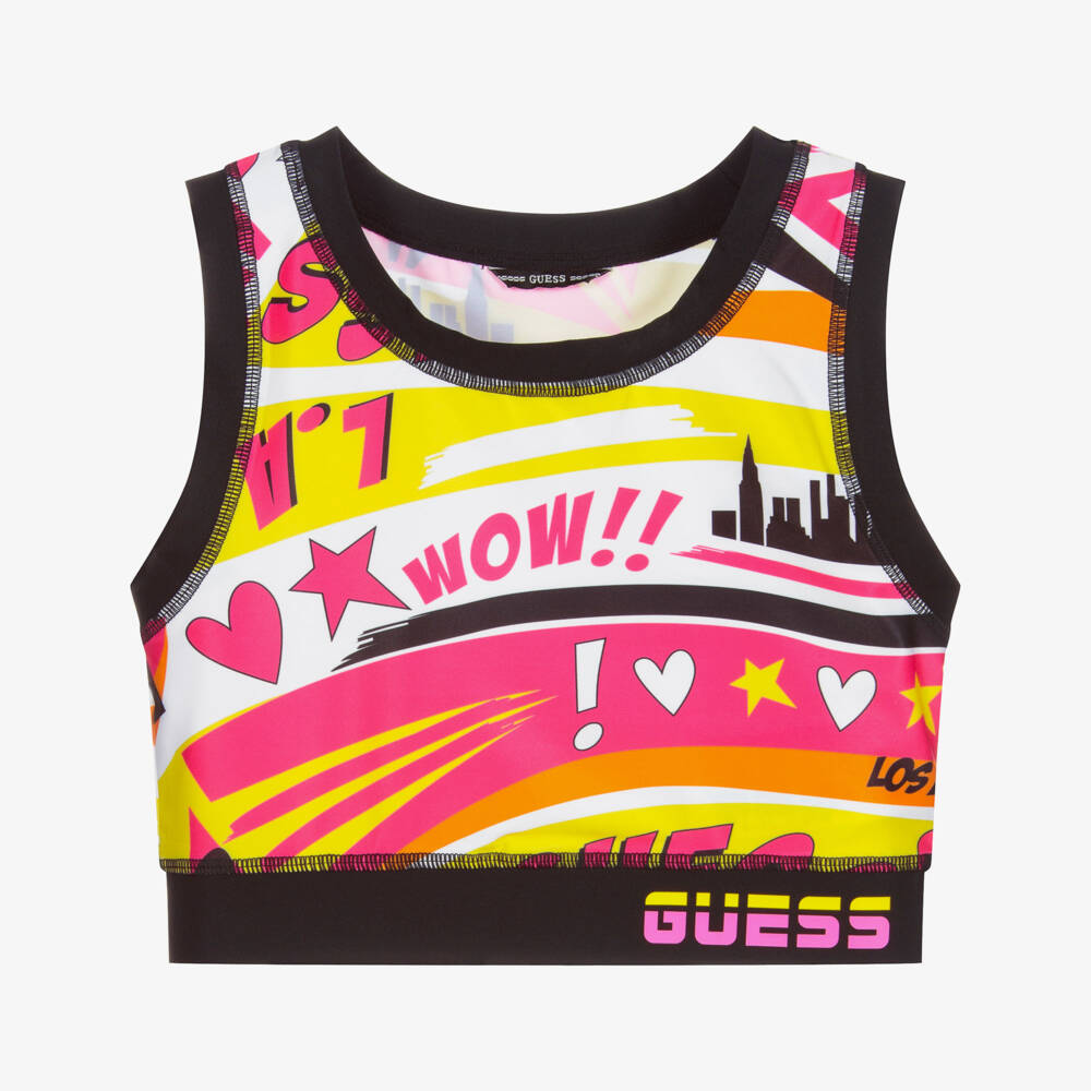 Guess-Teen Logo Cropped Top | Childrensalon Outlet