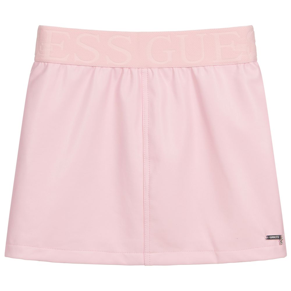 Guess-Teen Pink Faux Leather Skirt | Childrensalon Outlet