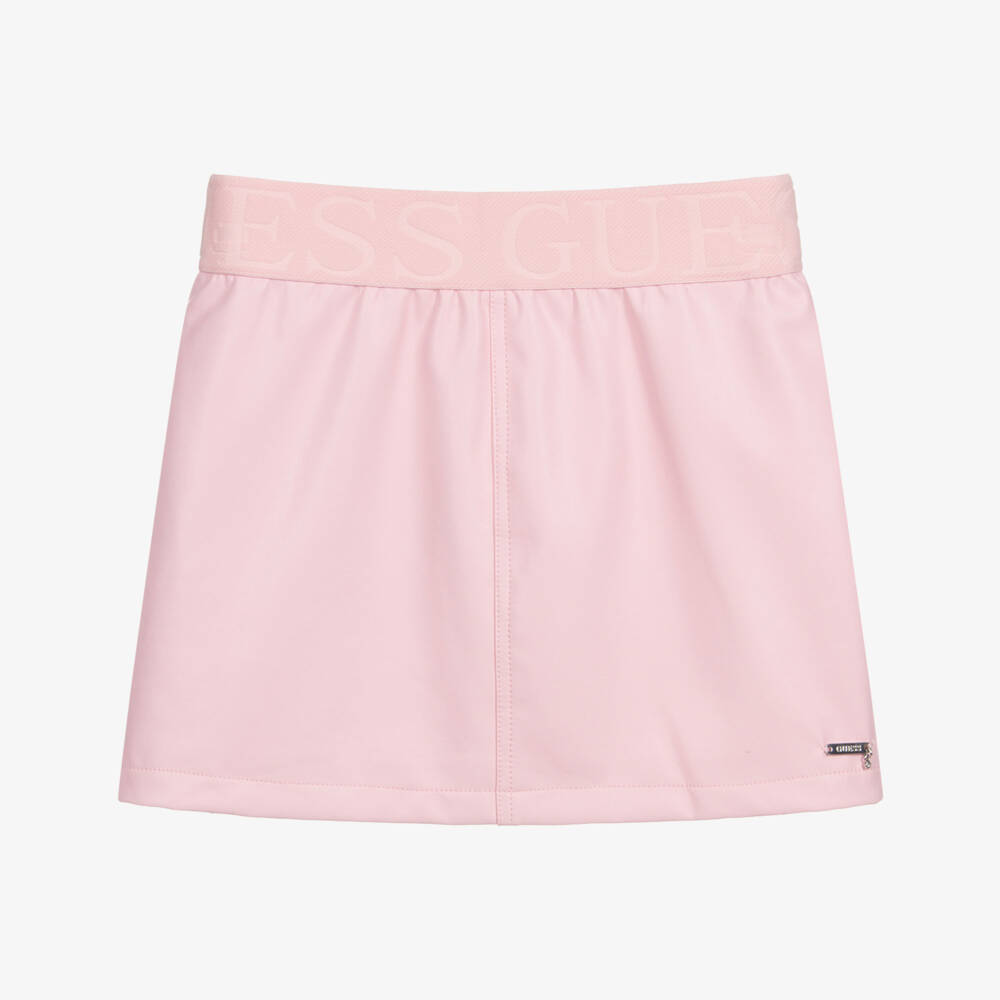 Guess-Teen Pink Faux Leather Skirt | Childrensalon Outlet