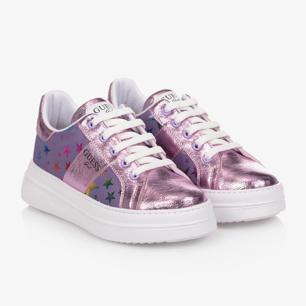 Guess - Teen Pink & Purple Trainers | Childrensalon