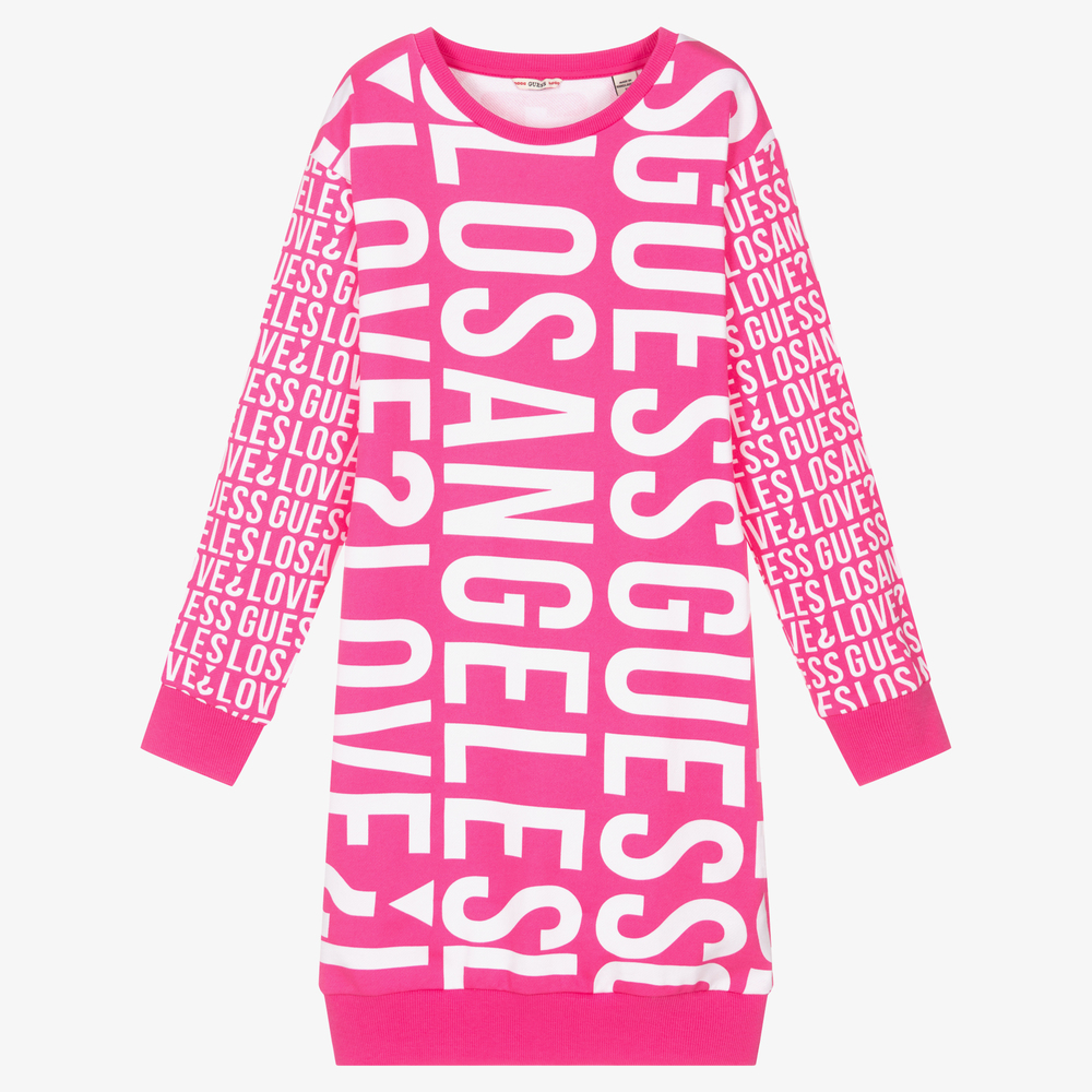 Guess - Pinkes Teen Sweatshirtkleid | Childrensalon