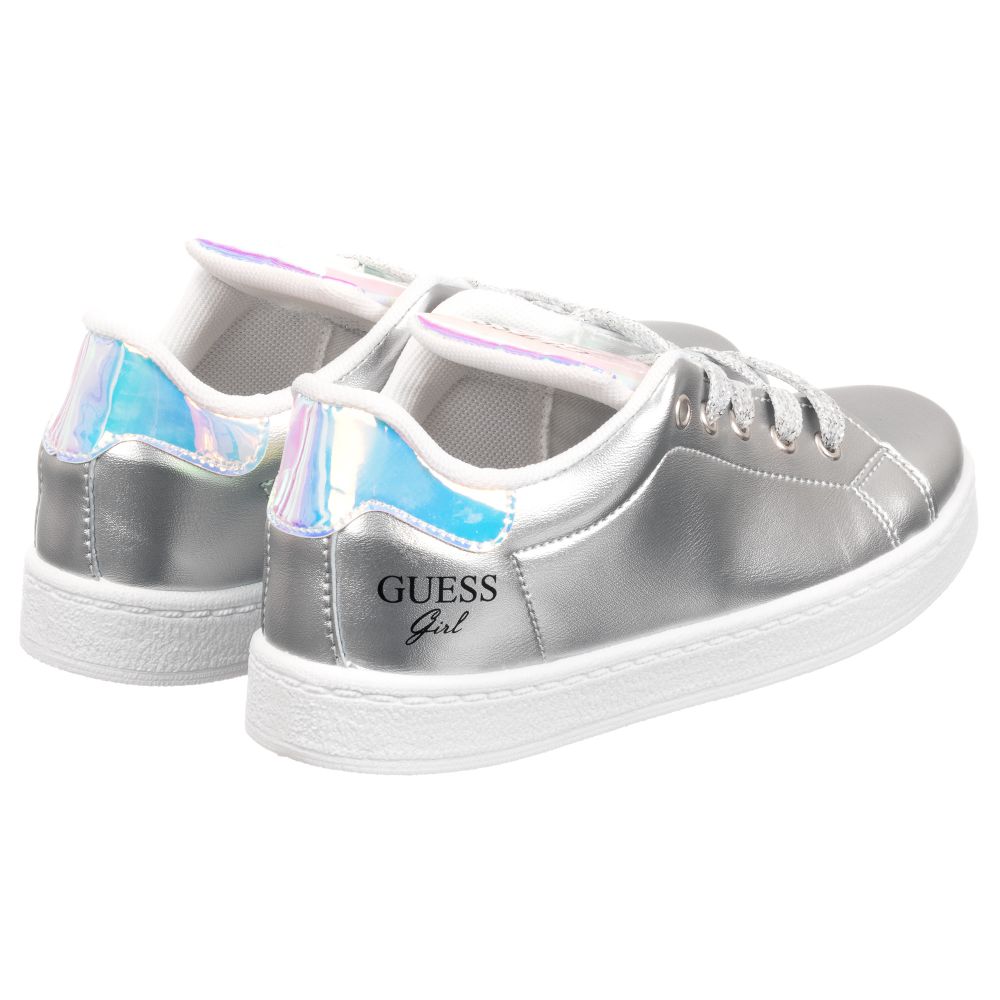 Guess top silver trainers