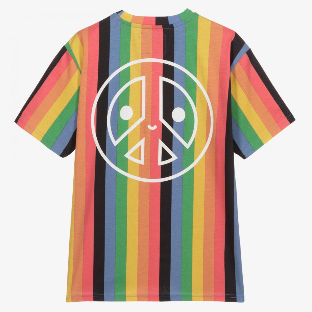 Guess rainbow logo tee best sale