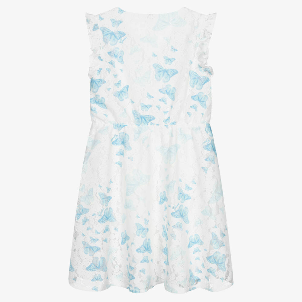 Guess-Teen White & Blue Lace Dress | Childrensalon Outlet