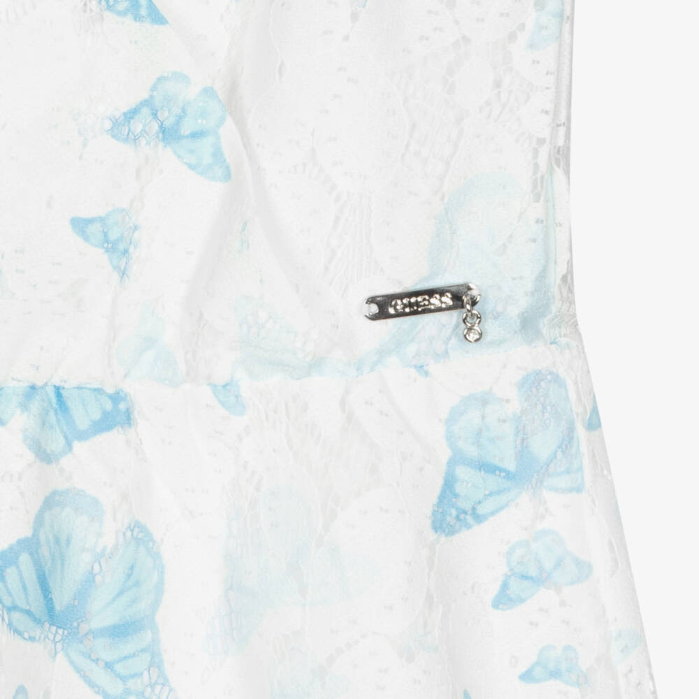 Guess-Teen White & Blue Lace Dress | Childrensalon Outlet