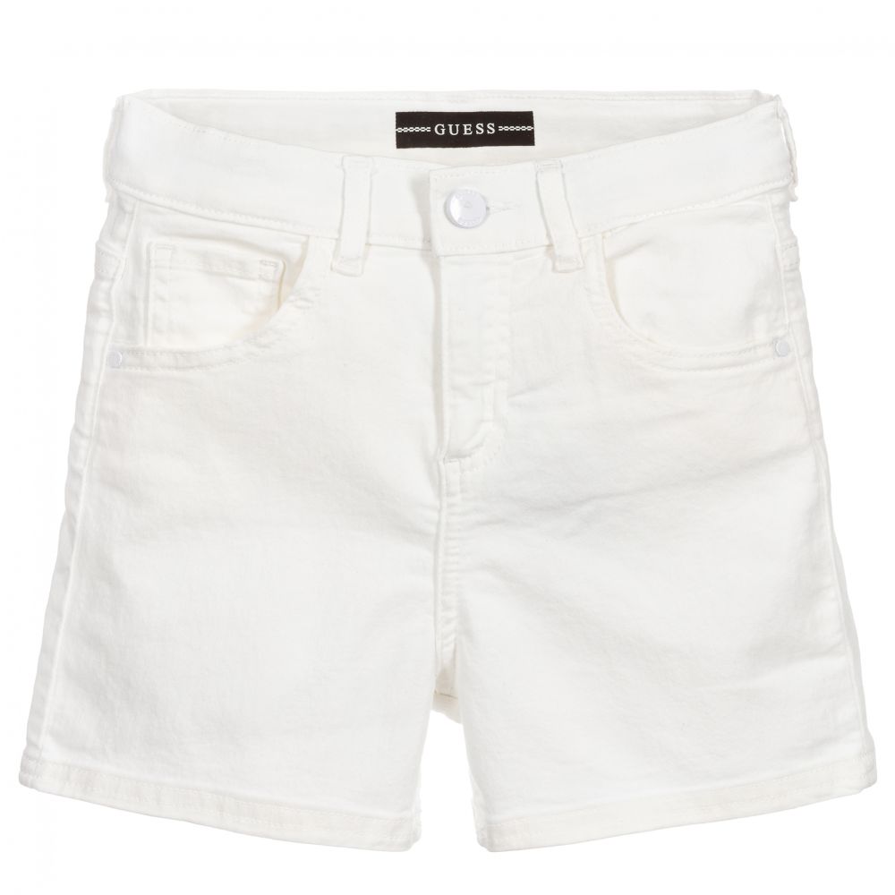 Guess - Short blanc en denim Ado | Childrensalon