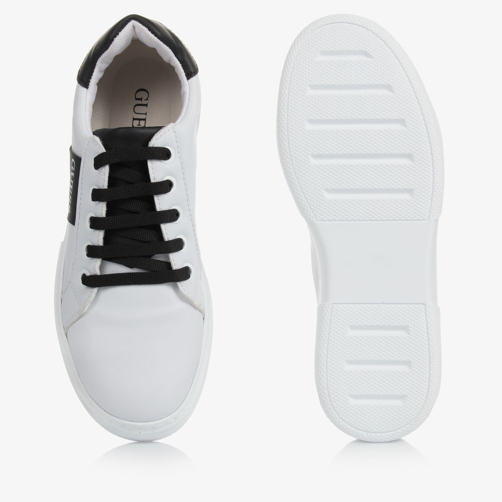 Guess-Teen White Lace-Up Trainers | Childrensalon Outlet
