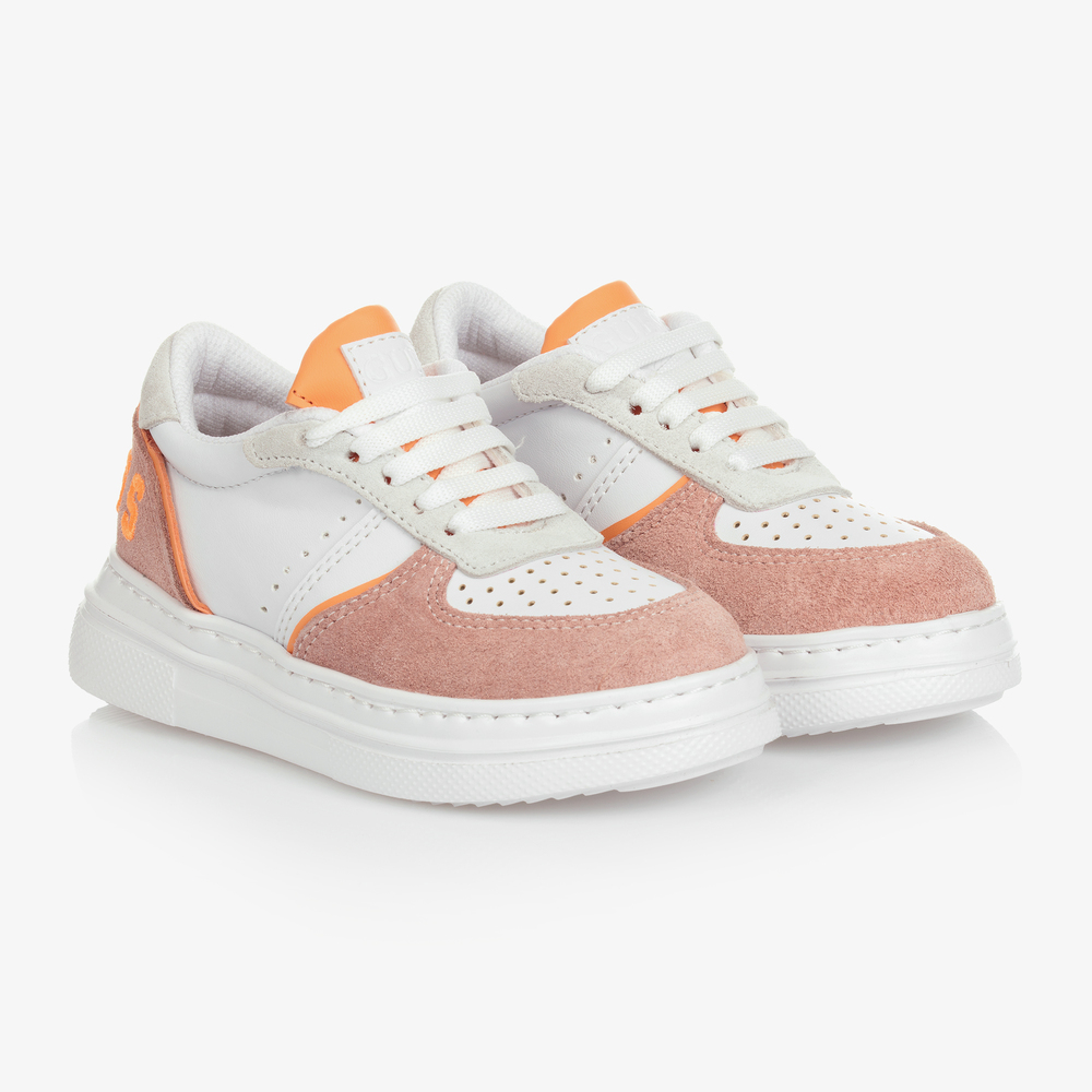 Guess - Teen White & Pink Trainers | Childrensalon