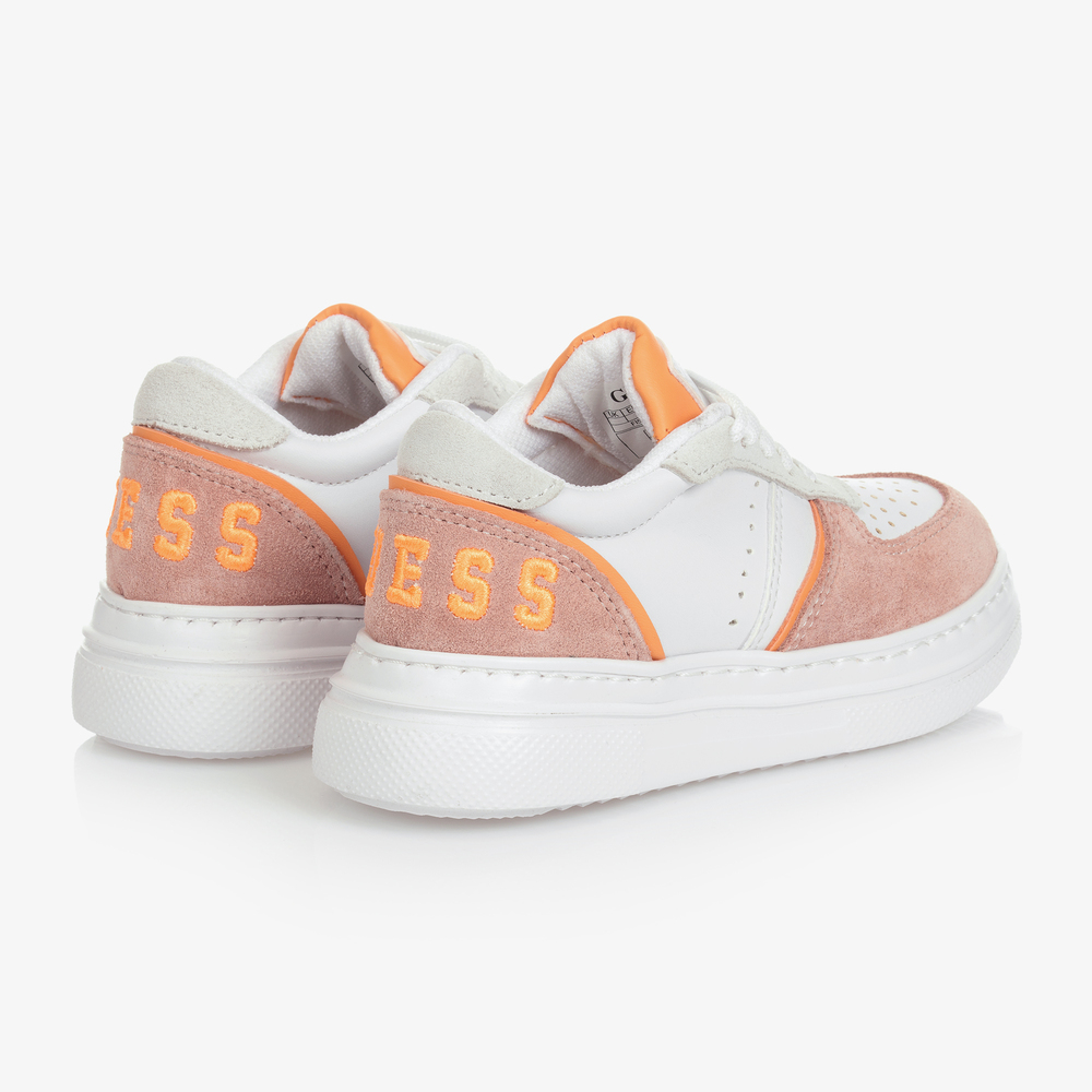 Guess-Teen White & Pink Trainers | Childrensalon Outlet