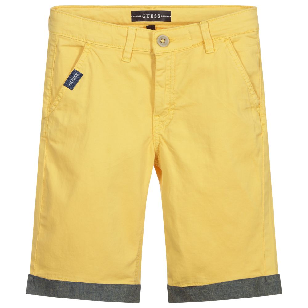 Guess - Желтые шорты-бермуды для подростков | Childrensalon