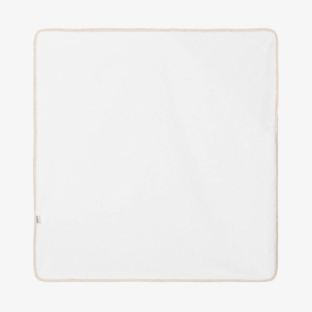 Guess-White Bear Hooded Towel (70cm) | Childrensalon Outlet