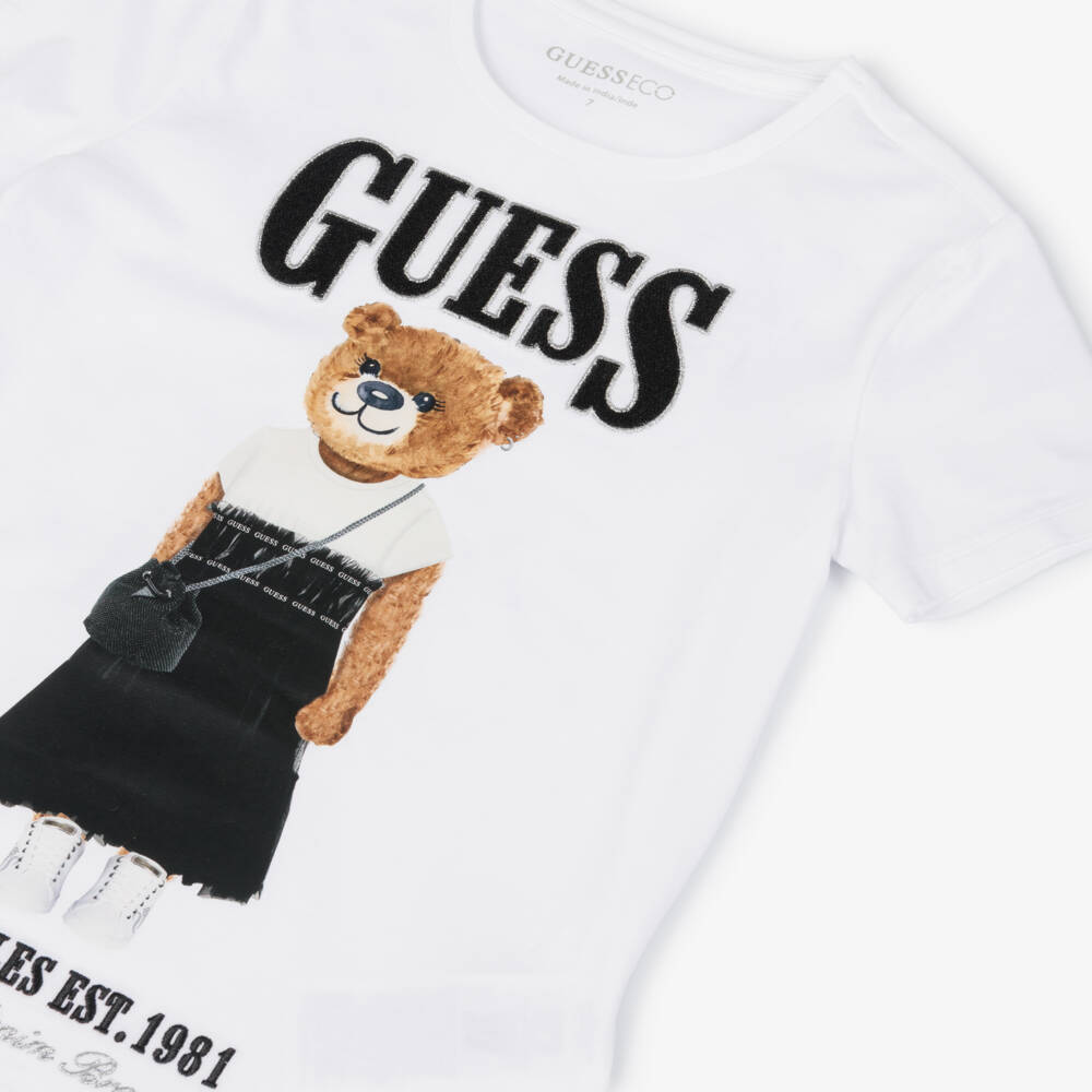 Guess-White Bear T-shirt | Childrensalon Outlet