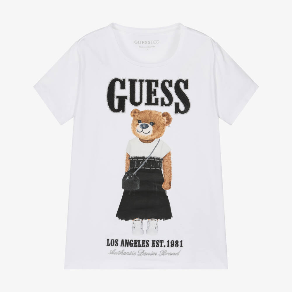 Guess-White Bear T-shirt | Childrensalon Outlet