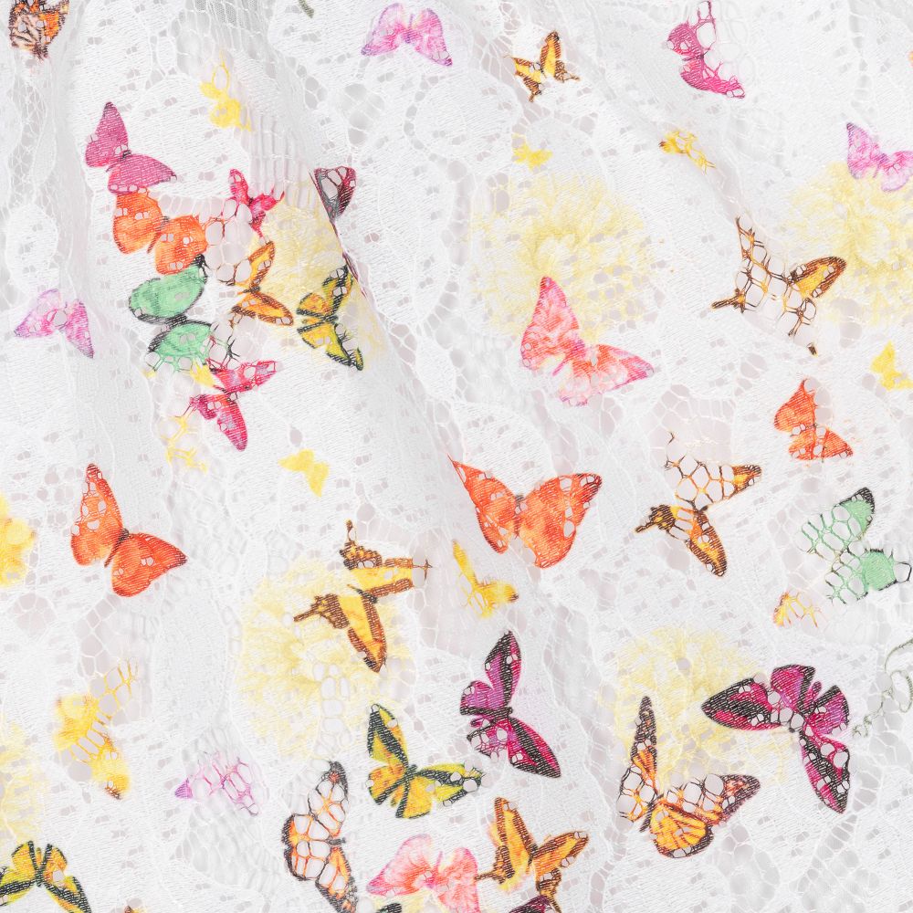 Guess-White Butterfly Print Dress Set | Childrensalon Outlet