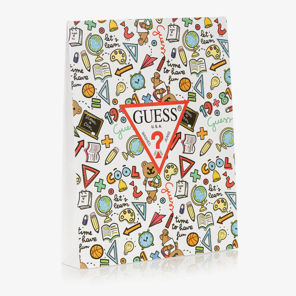 Guess-White Cotton Bodyvests (2 Pack) | Childrensalon Outlet