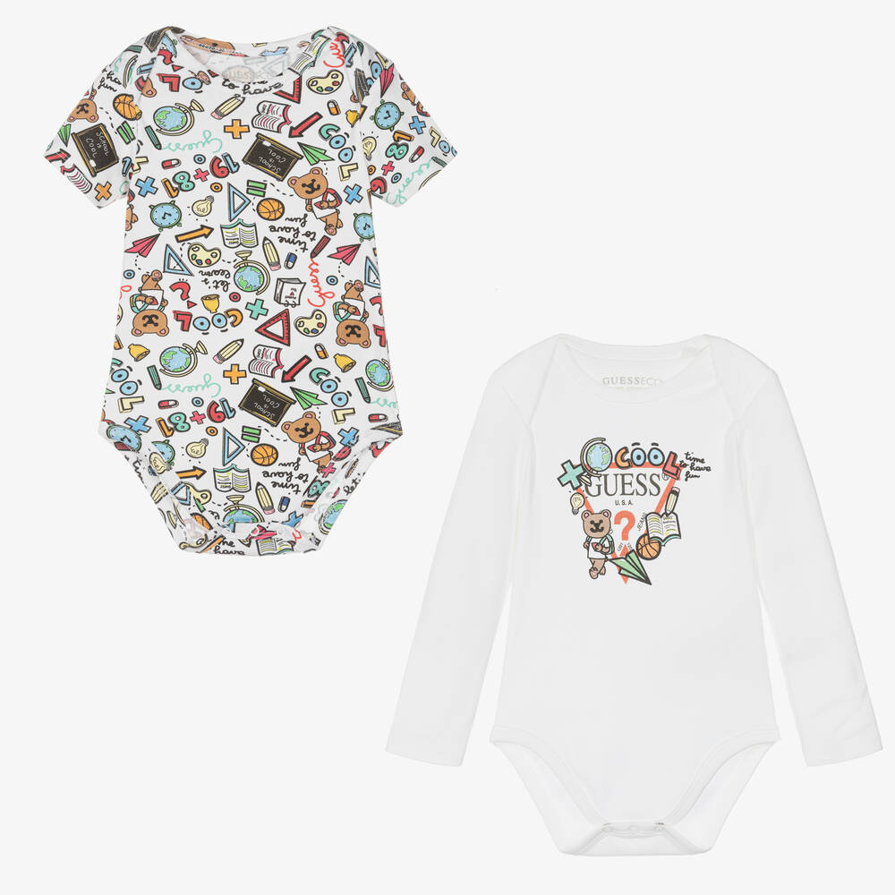 Guess - Weiße Baumwollbodys (2er-Pack) | Childrensalon