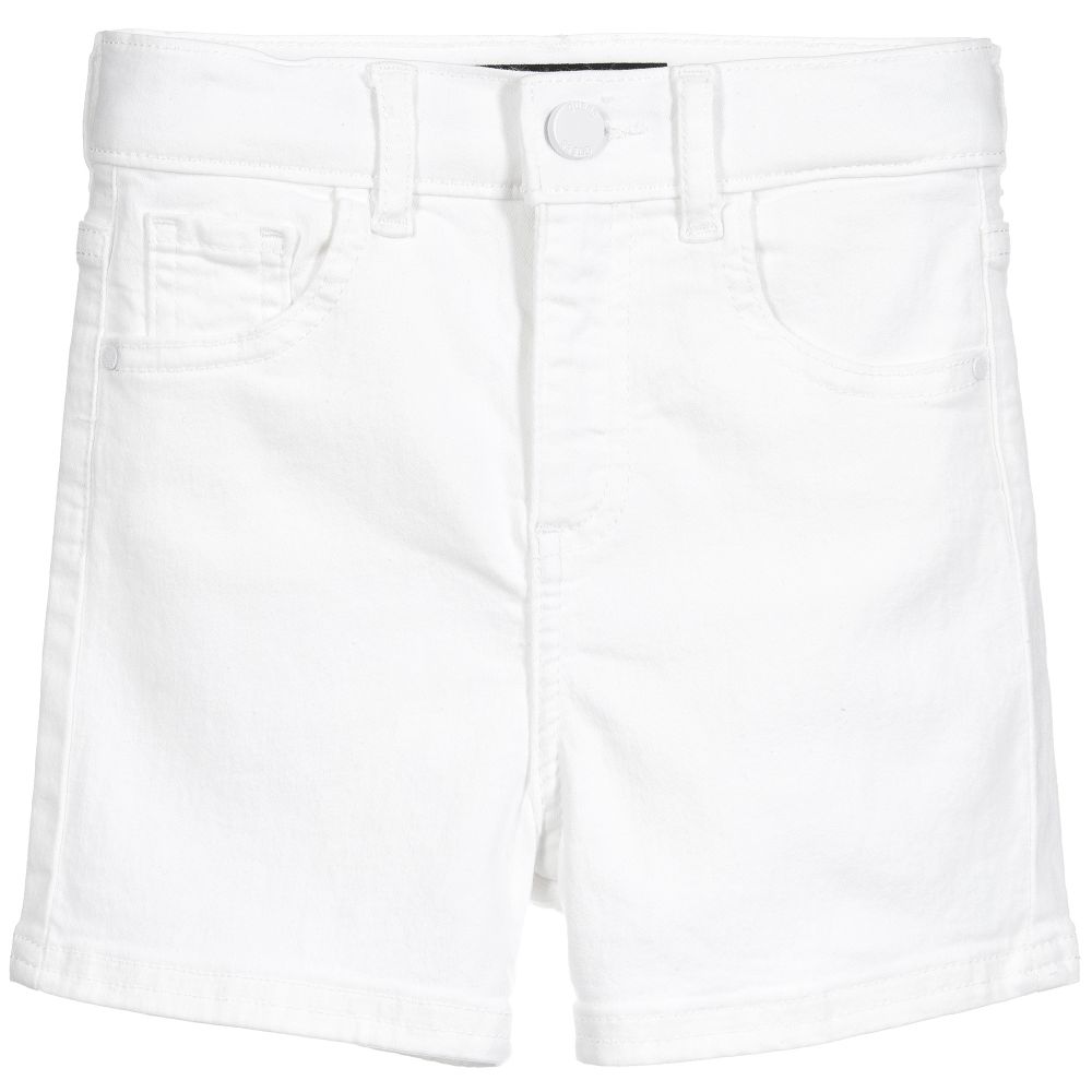 Guess - Weiße Shorts mit hohem Bund | Childrensalon
