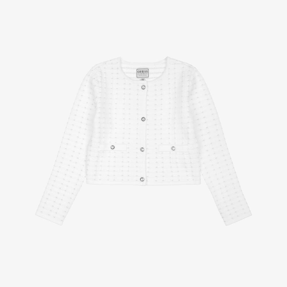 Guess-Кремовая вязаная куртка для девочек | Childrensalon Outlet