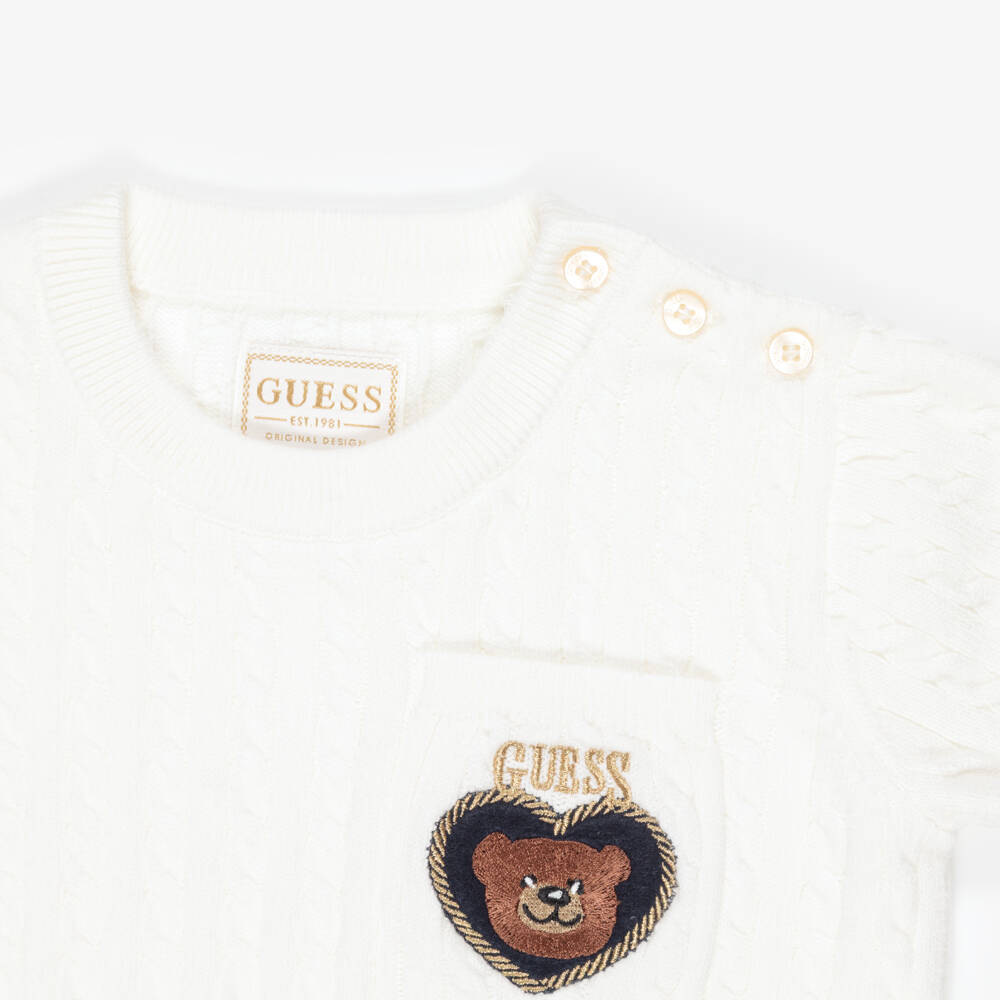 Guess-White Knitted Skirt Set | Childrensalon Outlet