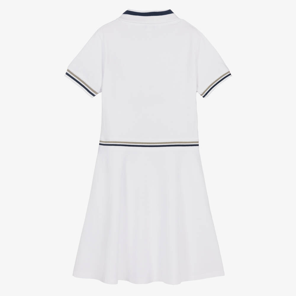 Guess-White Pique Polo Dress | Childrensalon Outlet