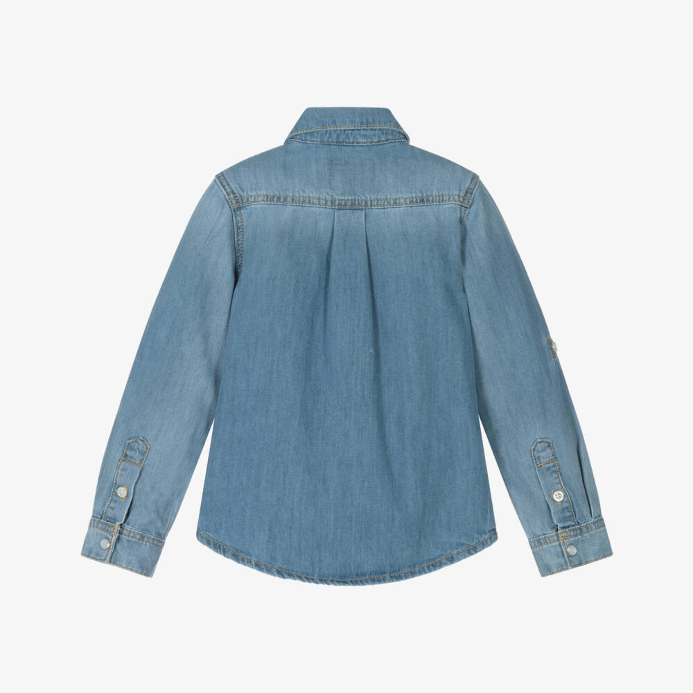 Guess-Young Gentleman's Aqua Denim Top | Childrensalon Outlet