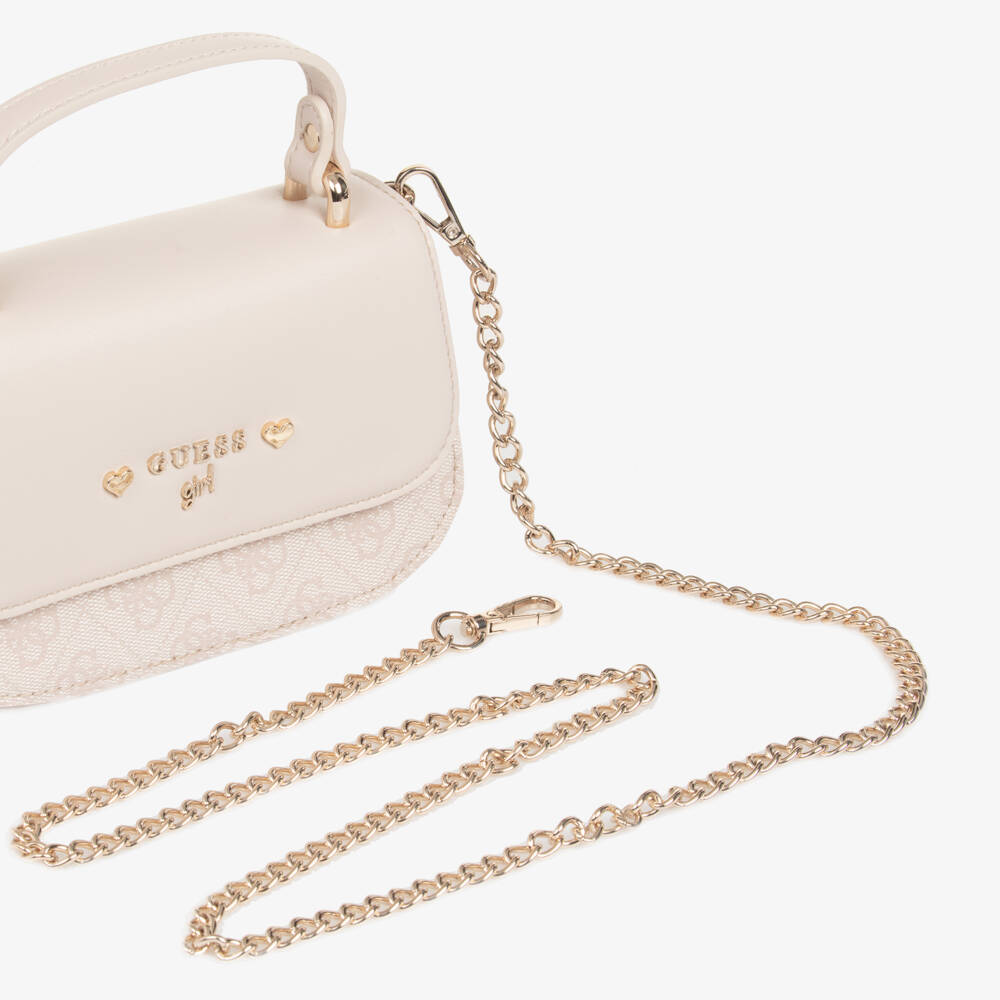 Guess-Young Ladies Ivory Logo Purse | Childrensalon Outlet