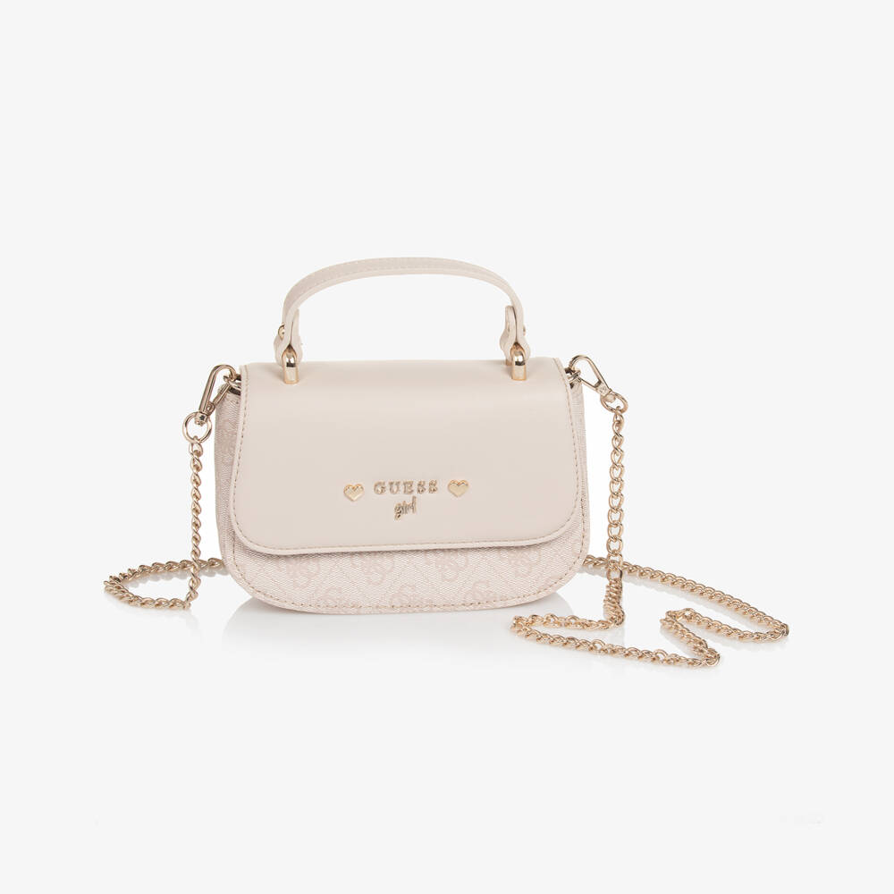 Guess-Young Ladies Ivory Logo Purse | Childrensalon Outlet