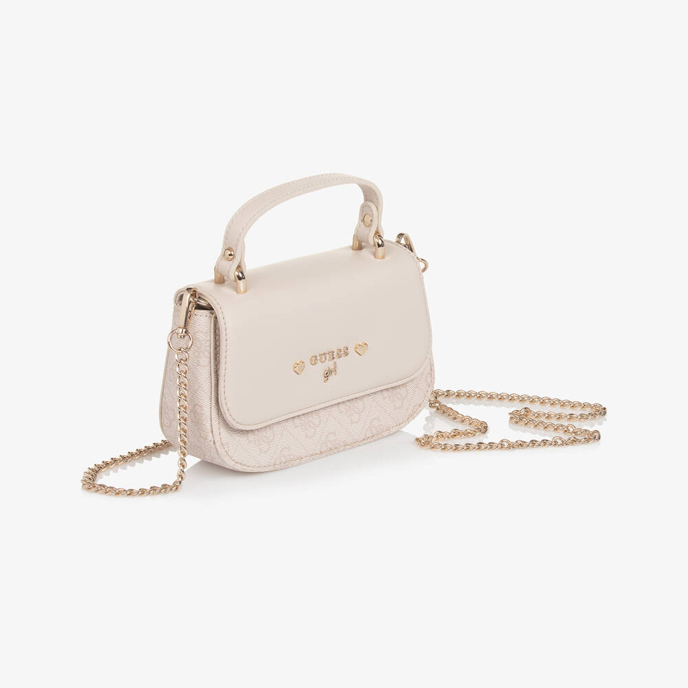 Guess-Young Ladies Ivory Logo Purse | Childrensalon Outlet