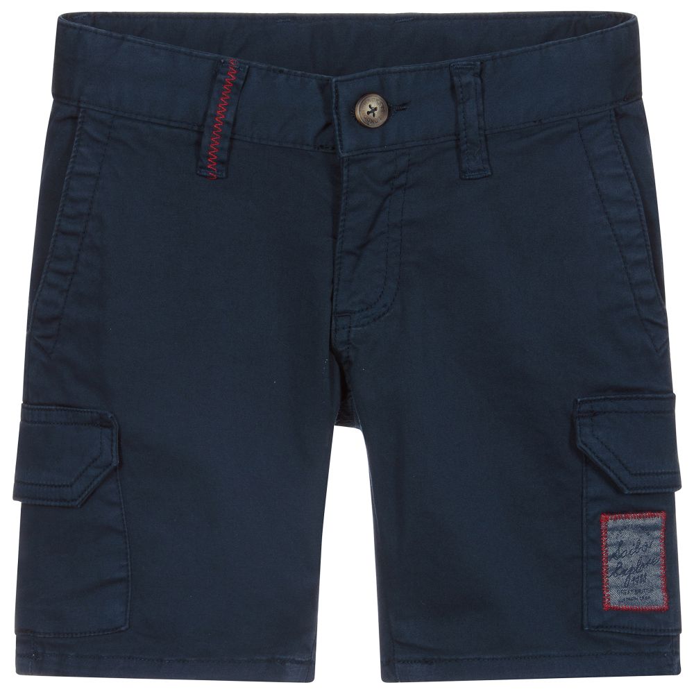 Hackett London - Blue Cotton Cargo Shorts  | Childrensalon