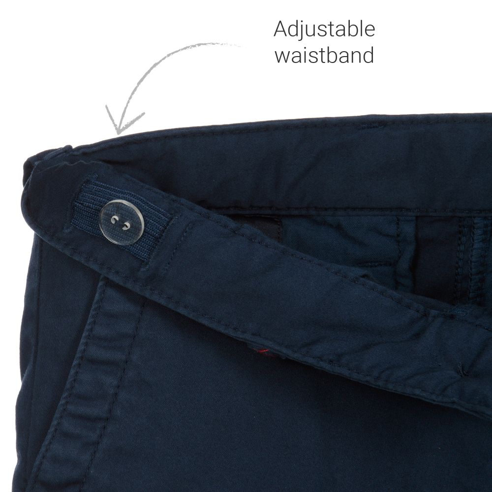 Hackett London-Blue Cotton Cargo Shorts  | Childrensalon Outlet