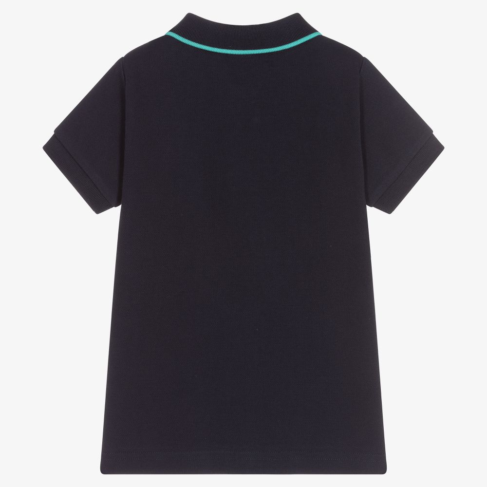 Hackett Aston Martin Racing-Blue Cotton Logo Polo Shirt | Childrensalon Outlet