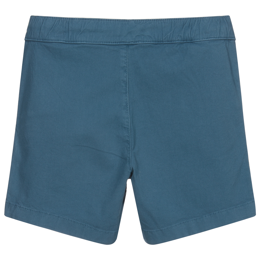 Hackett London-Blue Cotton Logo Shorts | Childrensalon Outlet