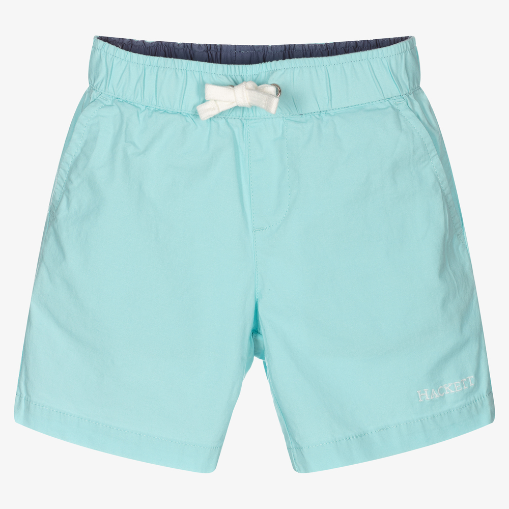 Hackett London-Boys Blue Cotton Shorts | Childrensalon Outlet