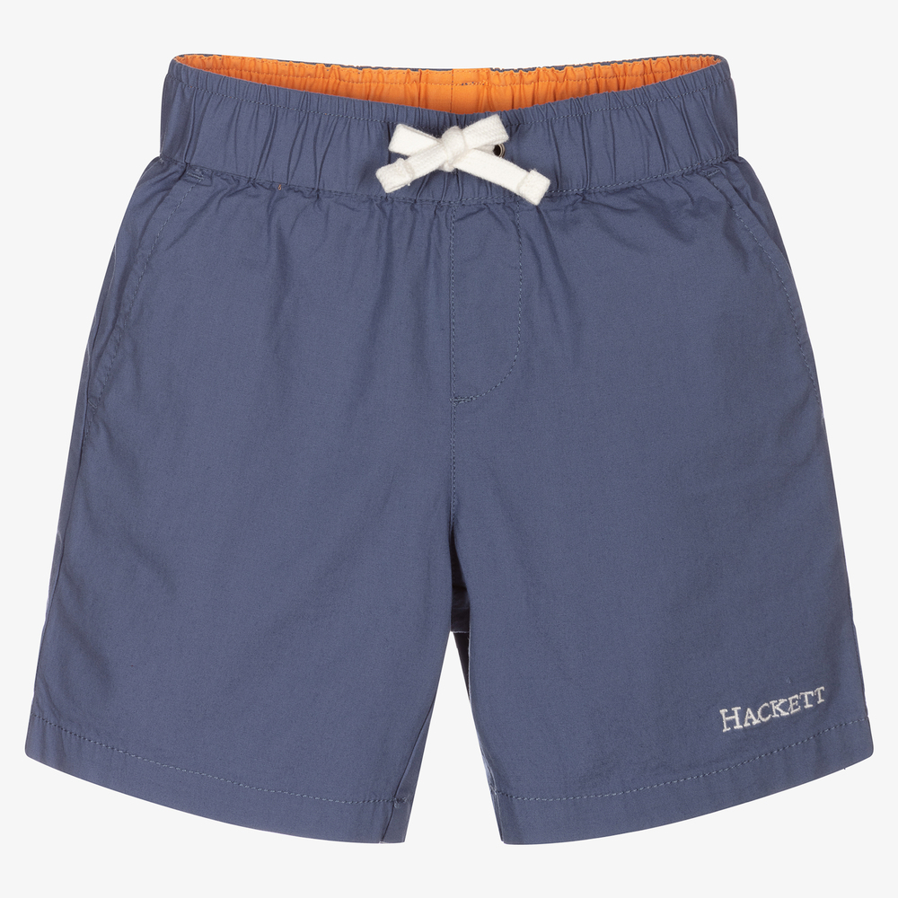 Hackett London - Boys Blue Cotton Shorts | Childrensalon