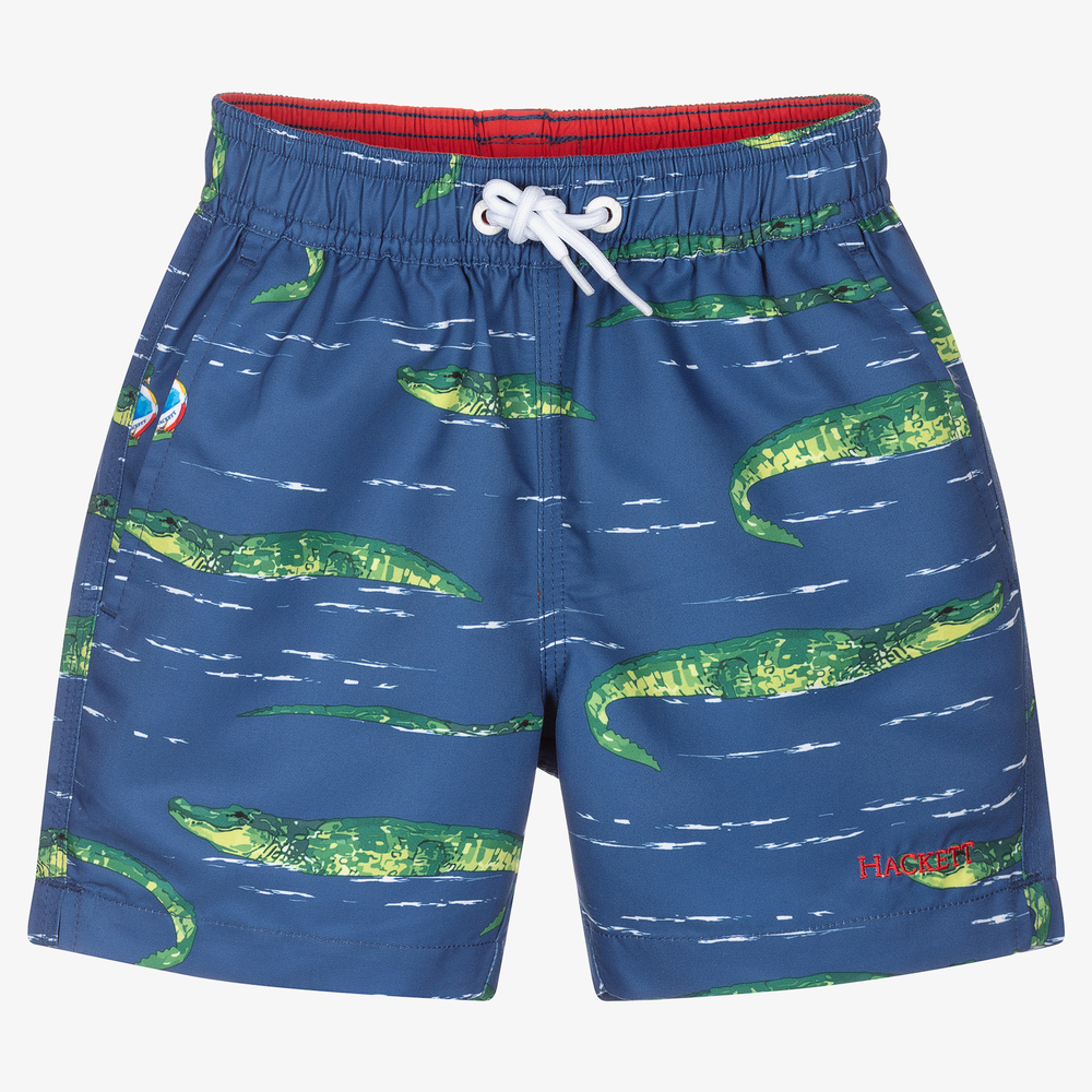 Hackett London - Boys Blue Swim Shorts | Childrensalon