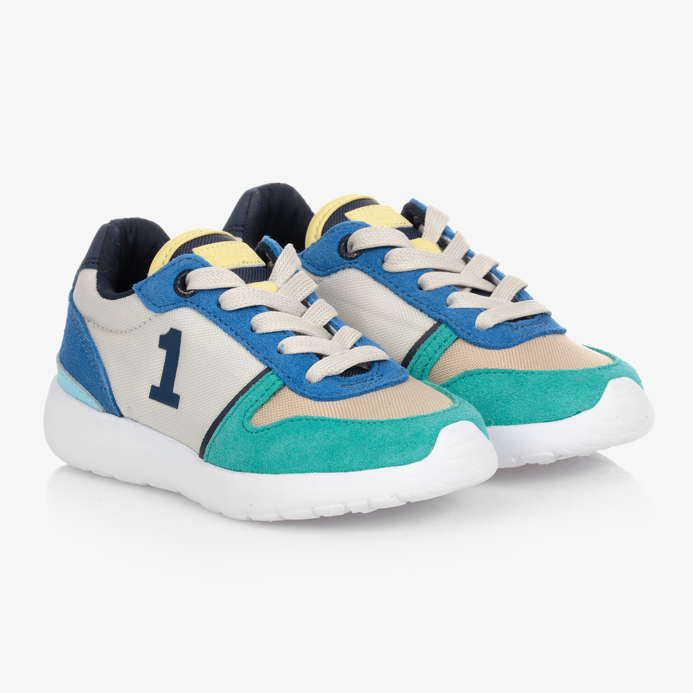 Hackett London - Boys Canvas & Suede Trainers | Childrensalon