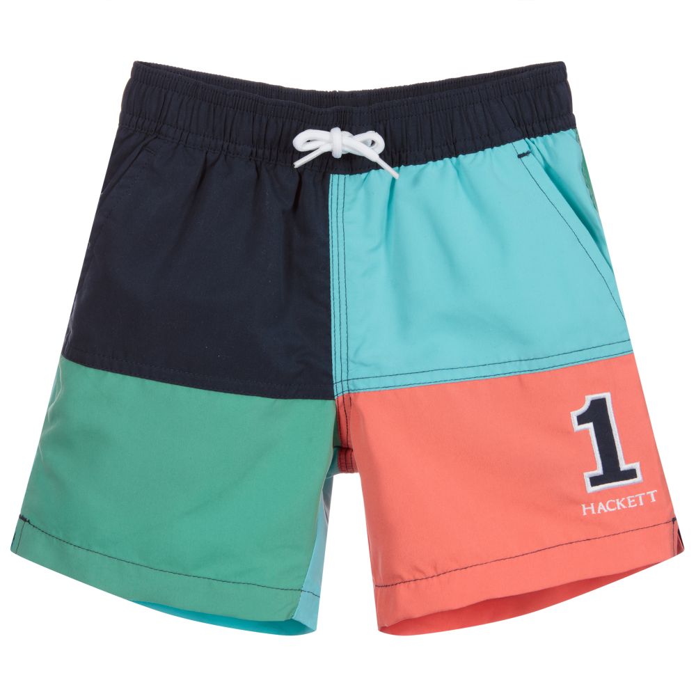 Hackett London - Boys Colour Block Swim Shorts | Childrensalon