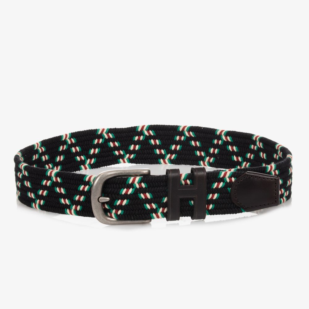 هاكيت London-Boys Dark Blue Woven Belt | Childrensalon Outlet